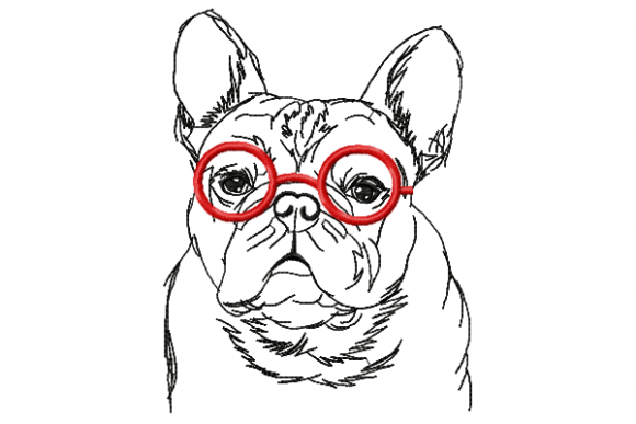Bulldog with Glasses: A Holiday Embroidery Review