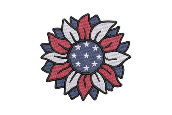 Review: 4th of July Sunflower Embroidery Design