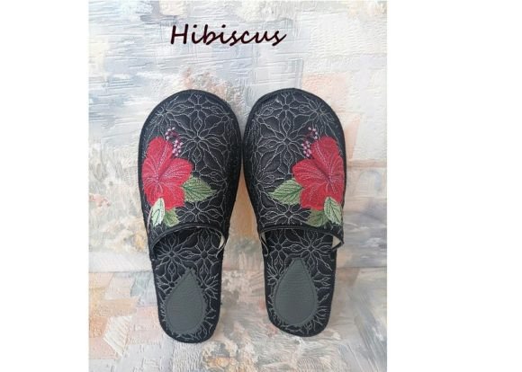 Review: Hibiscus Slippers Size 6-7 Embroidery