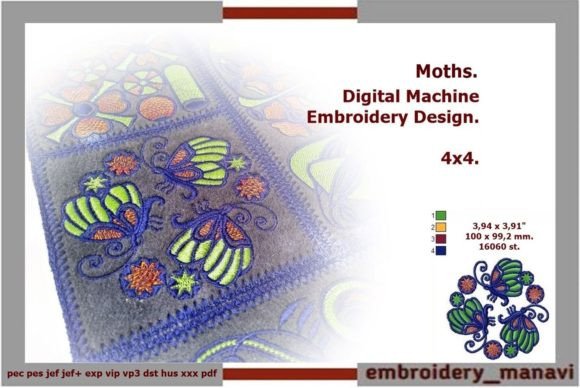 Reviewing Moths: Art Nouveau Embroidery for Brand Merch